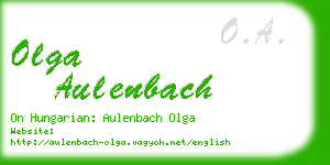 olga aulenbach business card